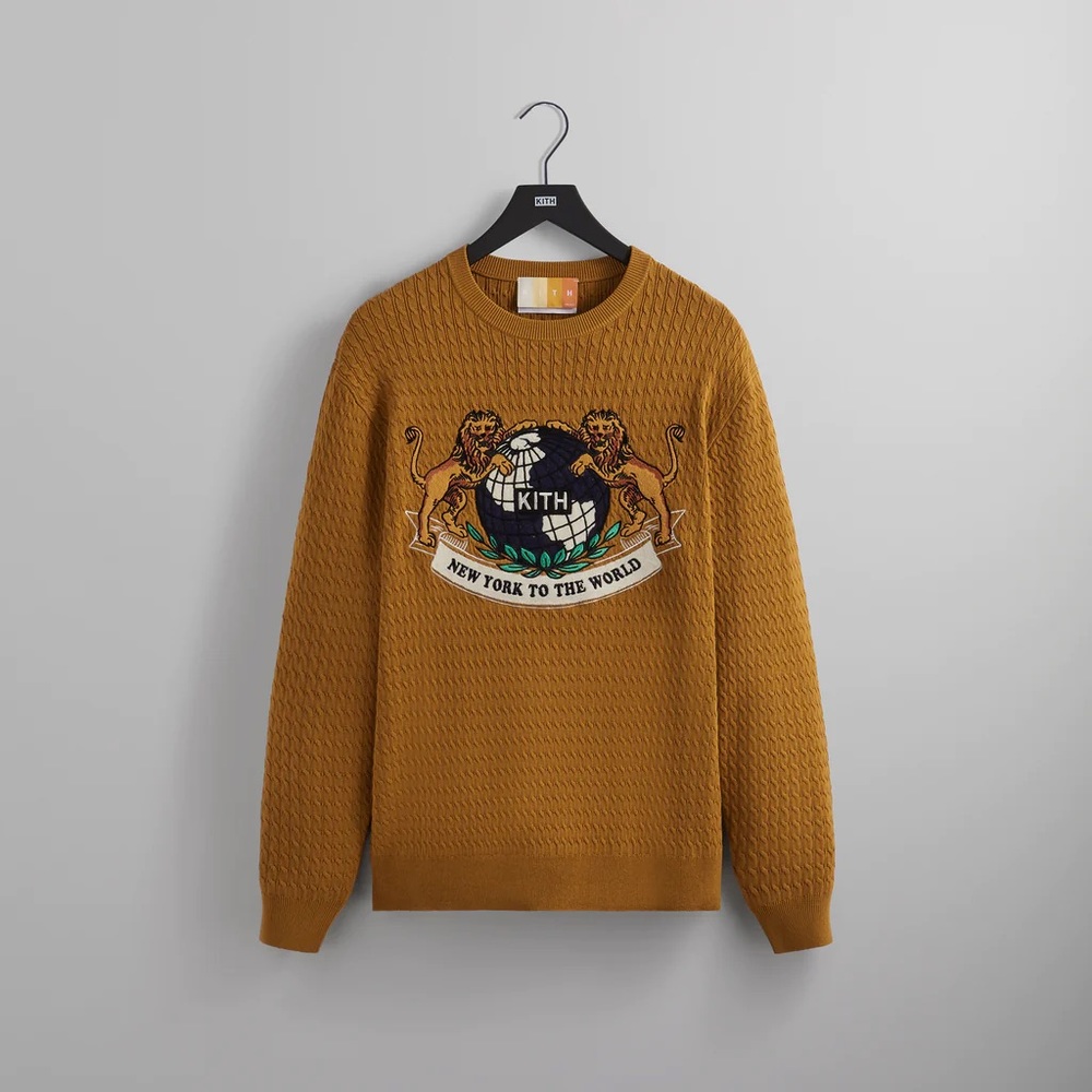 Kith NY to the world cable crewneck, size small, Worn once, brand new condition.